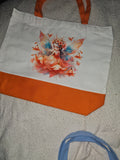 Large canvas Tote bags with small cosmetic bag