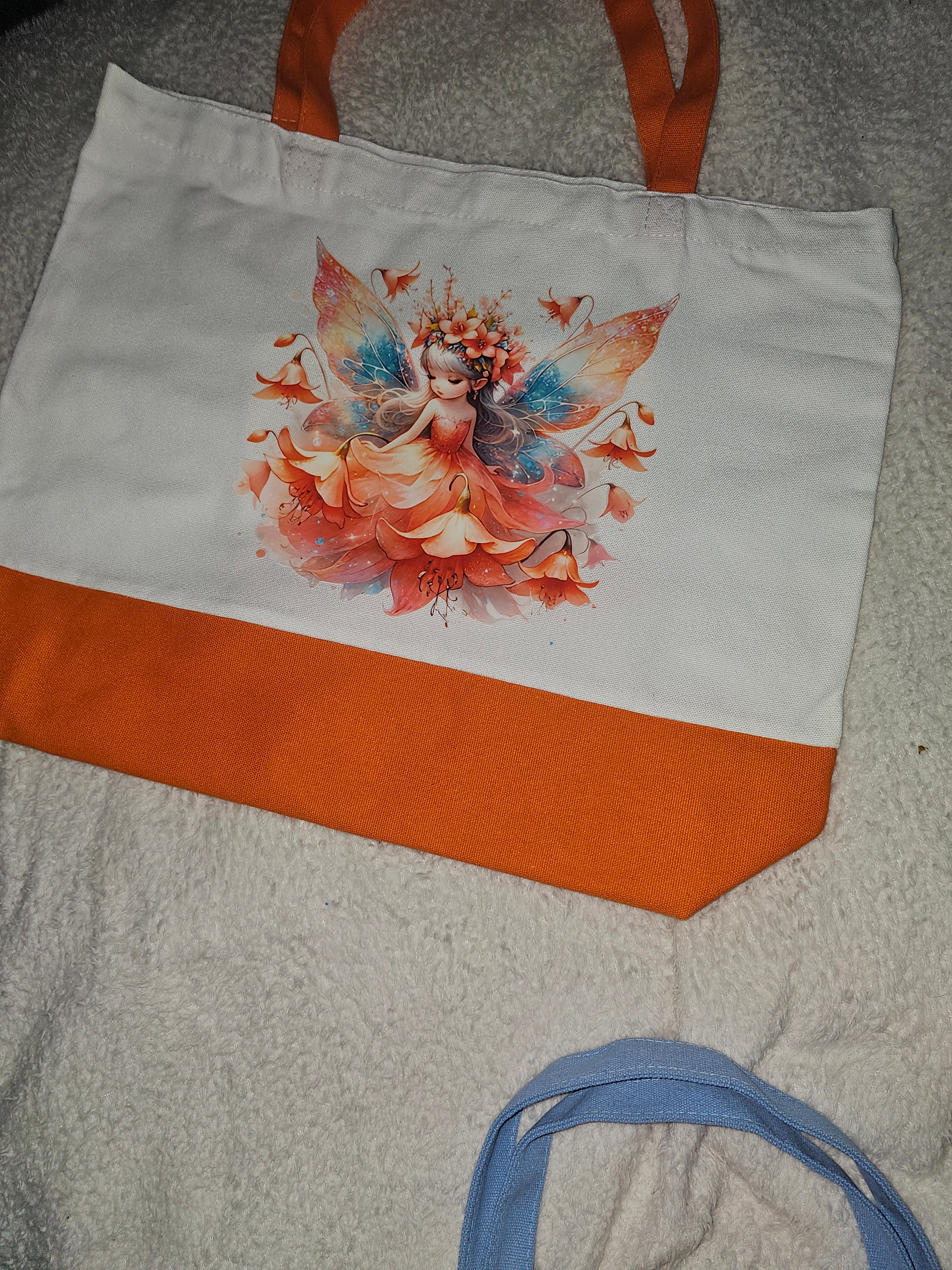 Large canvas Tote bags with small cosmetic bag